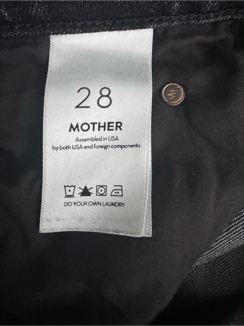 Mother The Stunner Ankle Fray Friday the 13th Black Distressed Size 28 - Picture 7 of 10
